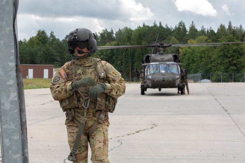 1st Combat Aviation Brigade conducts aerial firing exercises with AH-64 Apache, CH-47 Chinook and UH-60 Black Hawk helicopters on Grafenwoehr Training Area