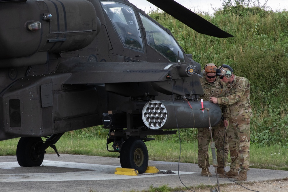 1st Combat Aviation Brigade conducts aerial firing exercises with AH-64 Apache, CH-47 Chinook and UH-60 Black Hawk helicopters on Grafenwoehr Training Area