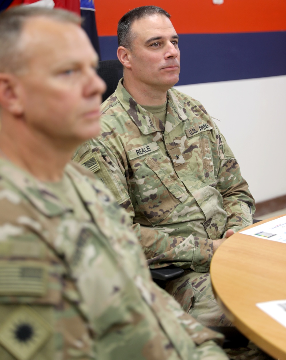 Brig. Gen. Michael Adame and Brig. Gen. Joseph Reale visit Camp Buehring