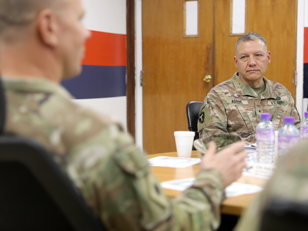 Brig. Gen. Michael Adame and Brig. Gen. Joseph Reale visit Camp Buehring