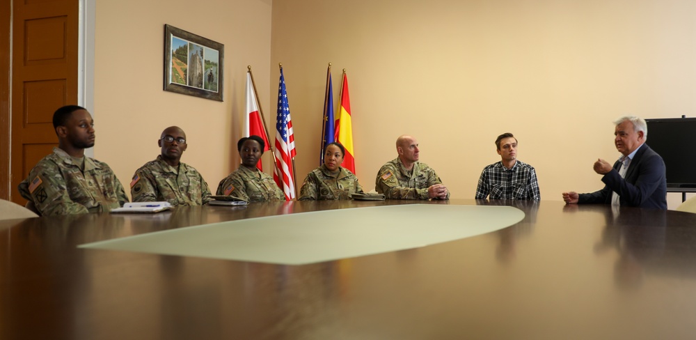 The 49th Transportation Battalion meets with the Mayor of Żagań, Poland