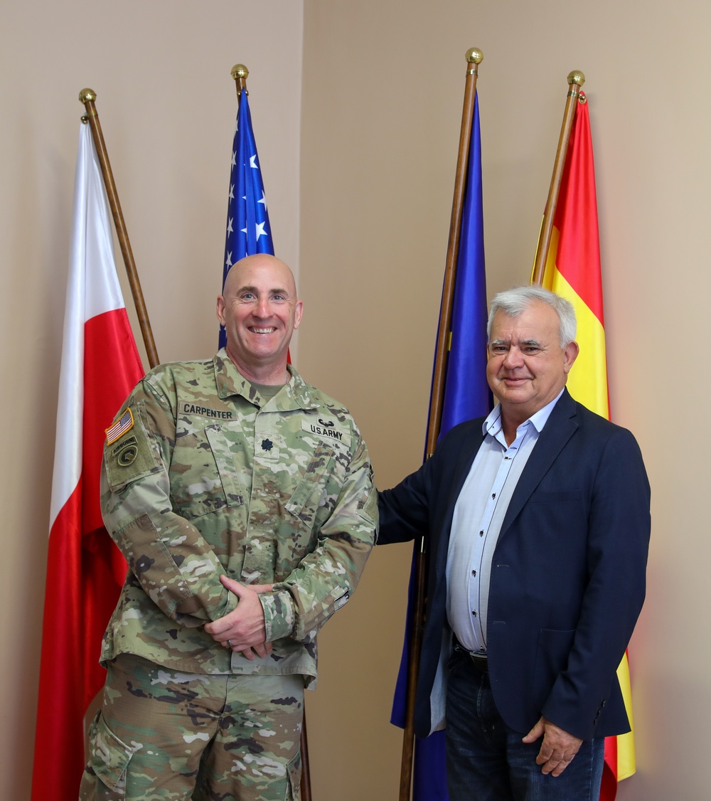 The 49th Transportation Battalion meets with the Mayor of Żagań, Poland