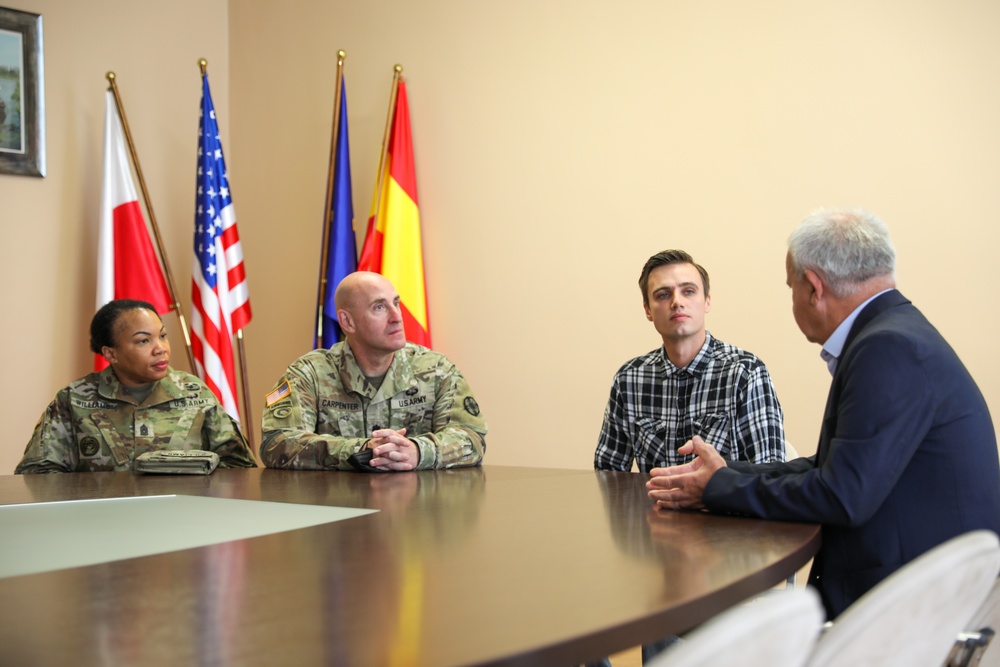 The 49th Transportation Battalion meets with the Mayor of Żagań, Poland