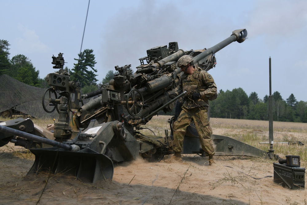 119th Field Artillery trains at Northern Strike 21-2