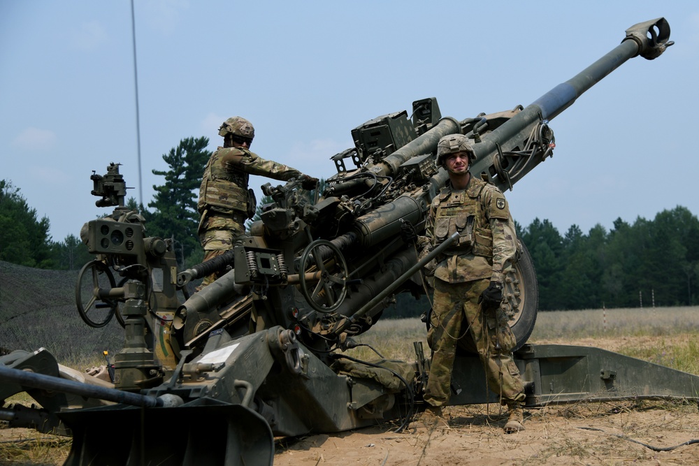 119th Field Artillery trains at Northern Strike 21-2