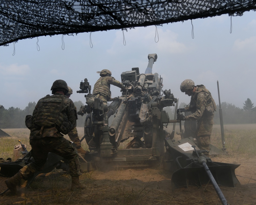 119th Field Artillery trains at Northern Strike 21-2