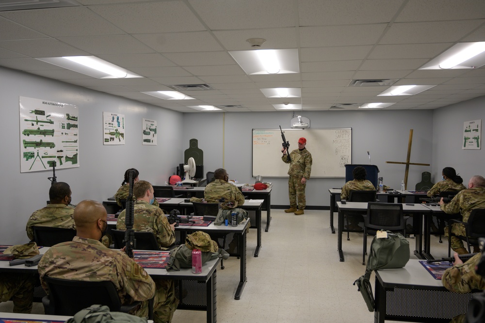 Airmen with the 116th Air Control Wing attend the  rifle qualification course