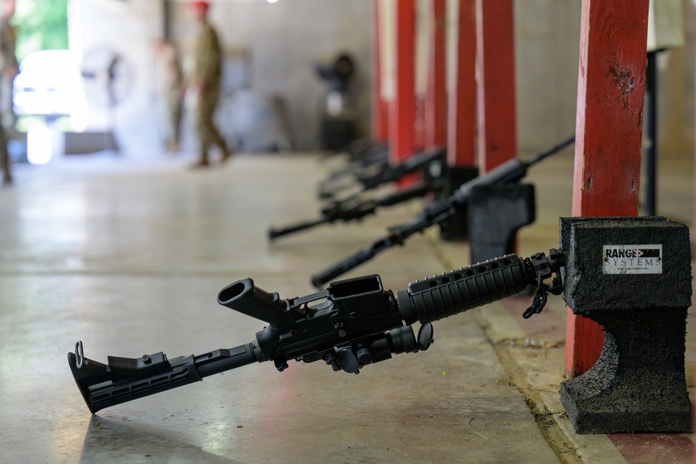 Airmen with the 116th Air Control Wing attend the  rifle qualification course