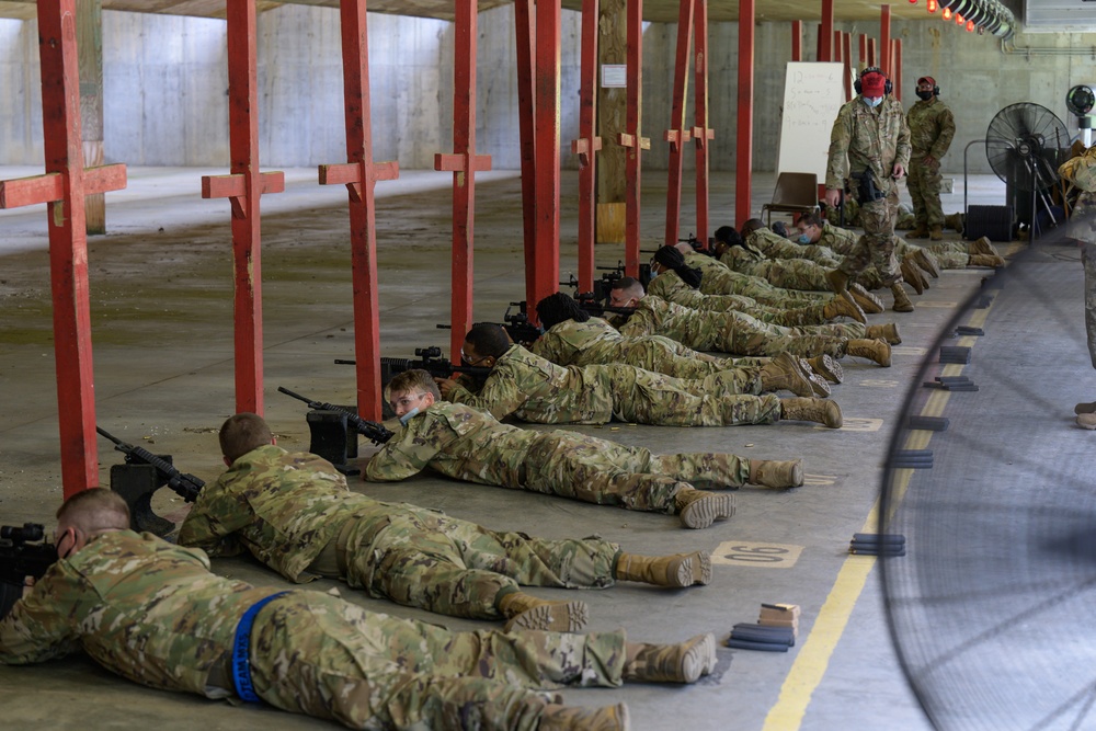 Airmen with the 116th Air Control Wing attend the  rifle qualification course