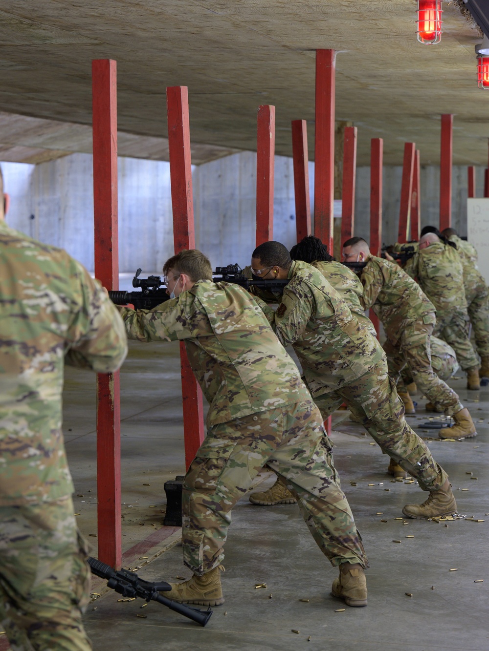 Airmen with the 116th Air Control Wing attend the  rifle qualification course