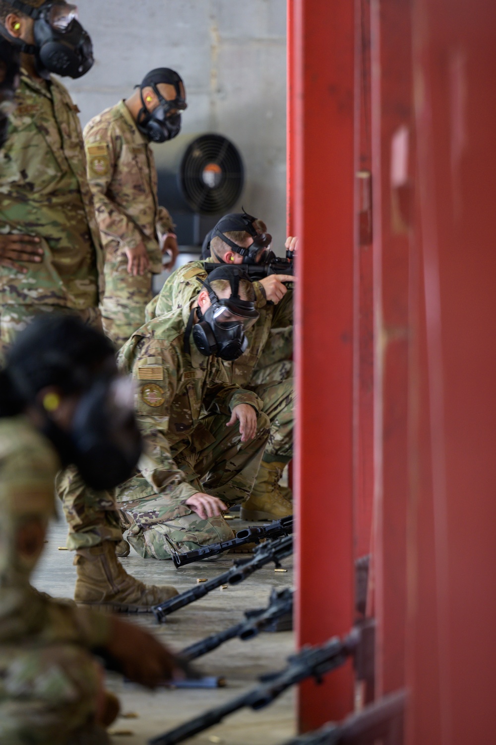 Airmen with the 116th Air Control Wing attend the  rifle qualification course