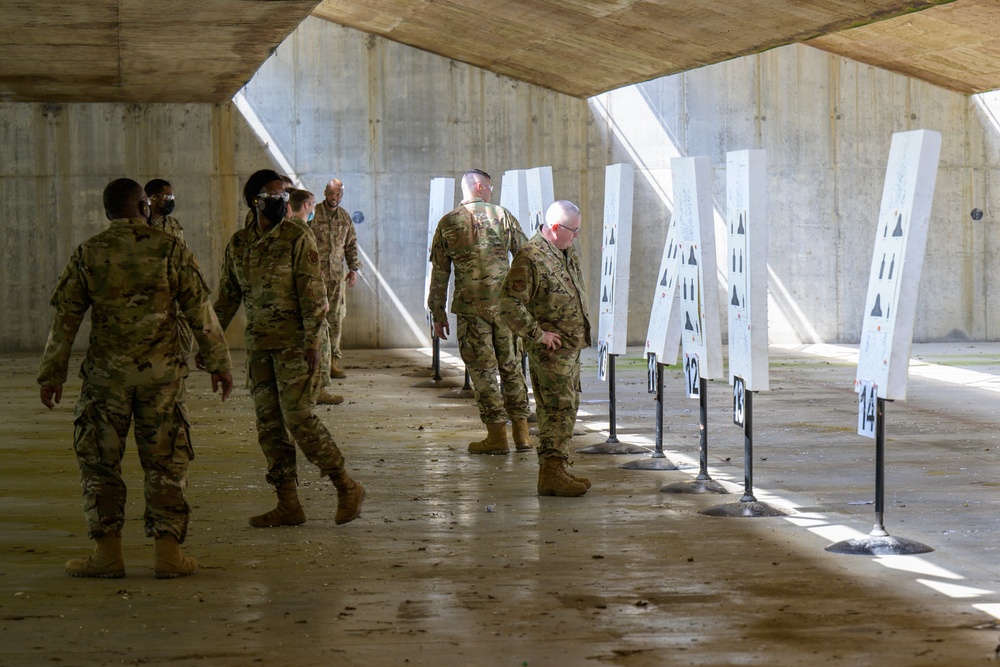 Airmen with the 116th Air Control Wing attend the  rifle qualification course