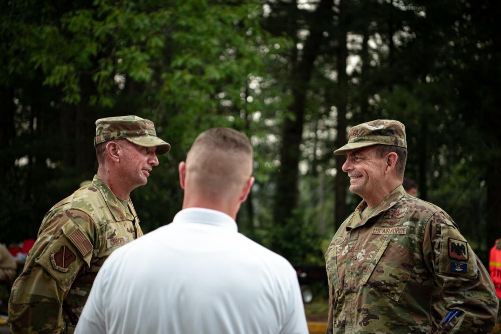 Director of Air National Guard Visits Air National Guard Firefighters