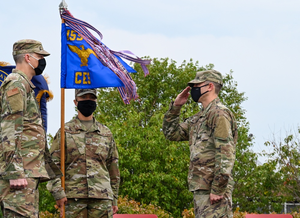 155th Civil Engineer Squadron holds change of command ceremony