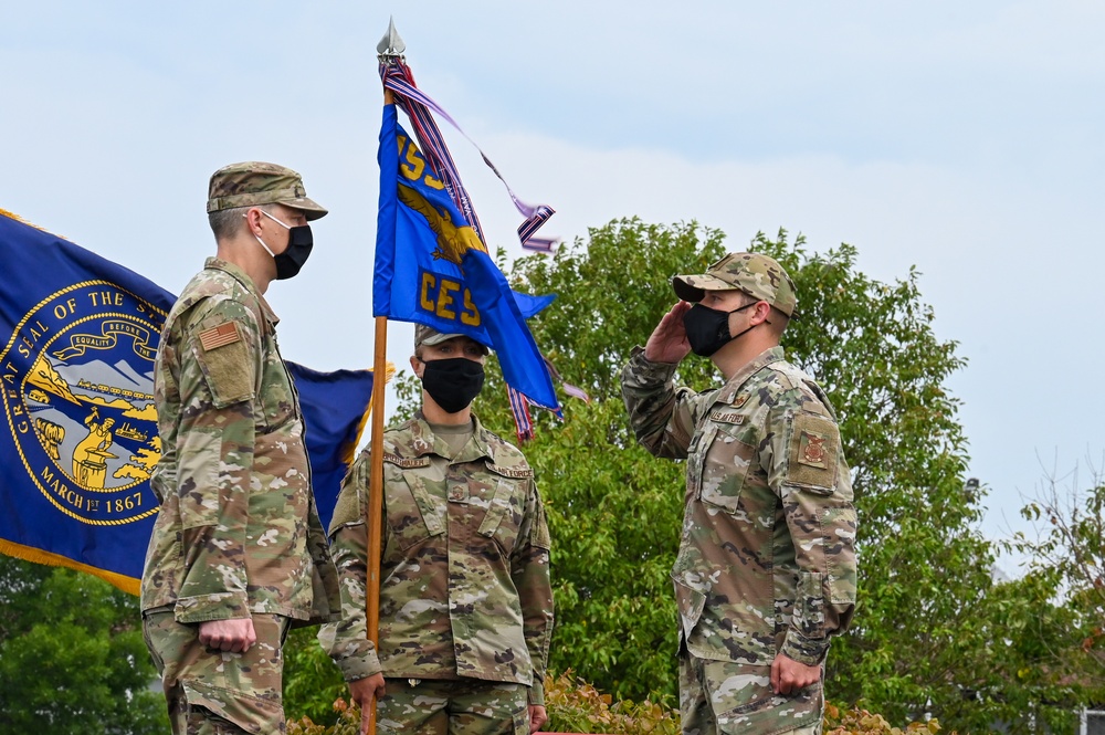 155th Civil Engineer Squadron holds change of command ceremony