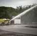 Latvian and Alpena CRTC firefighters simulate aircraft fire