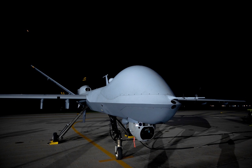 Preparing MQ-9 Reaper for morning launch