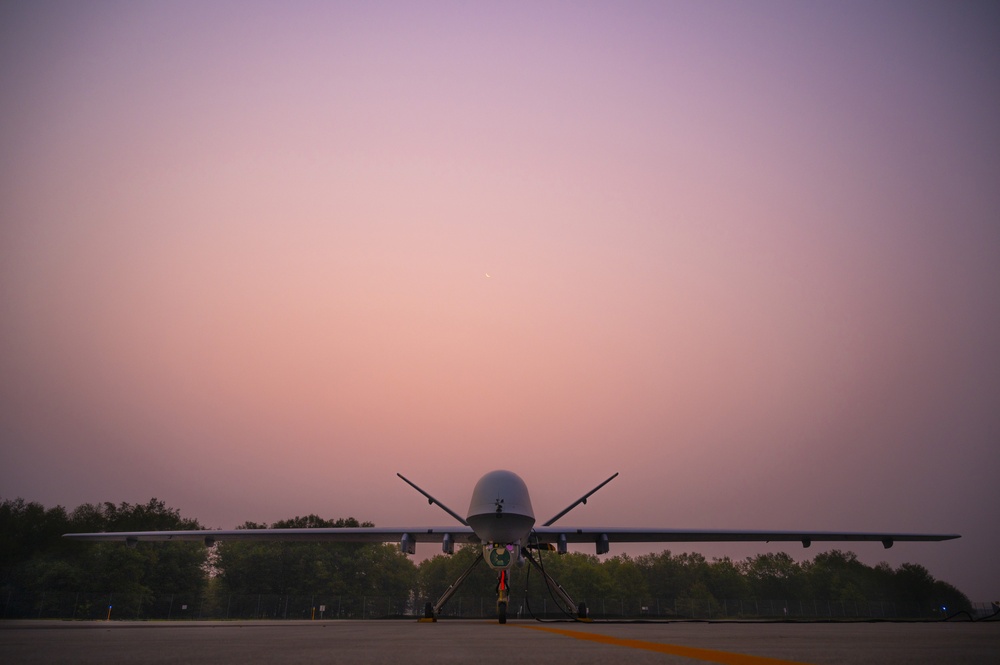 Preparing MQ-9 Reaper for morning launch