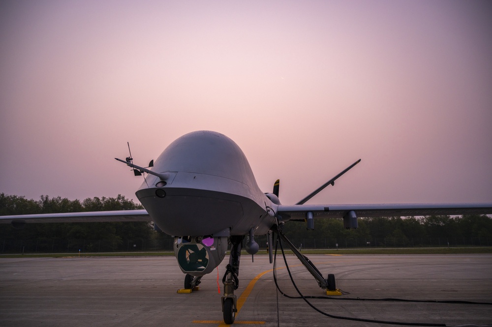 Preparing MQ-9 Reaper for morning launch