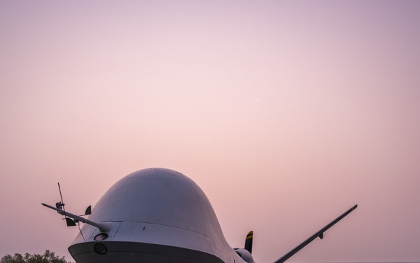 Preparing MQ-9 Reaper for morning launch