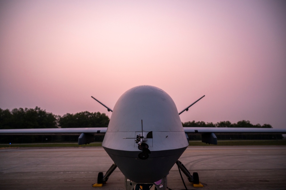 Preparing MQ-9 Reaper for morning launch