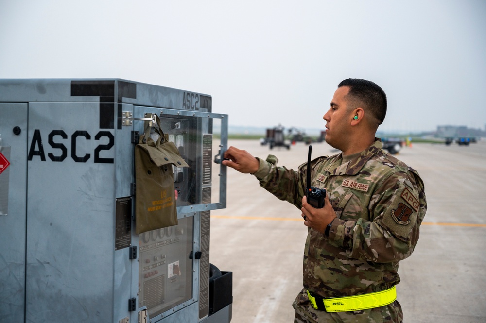 Preparing MQ-9 Reaper for morning launch