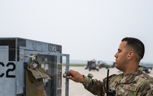 Preparing MQ-9 Reaper for morning launch