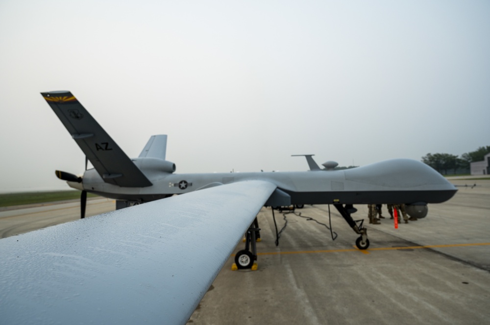 Preparing MQ-9 Reaper for morning launch