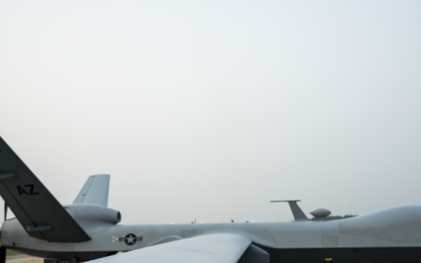 Preparing MQ-9 Reaper for morning launch