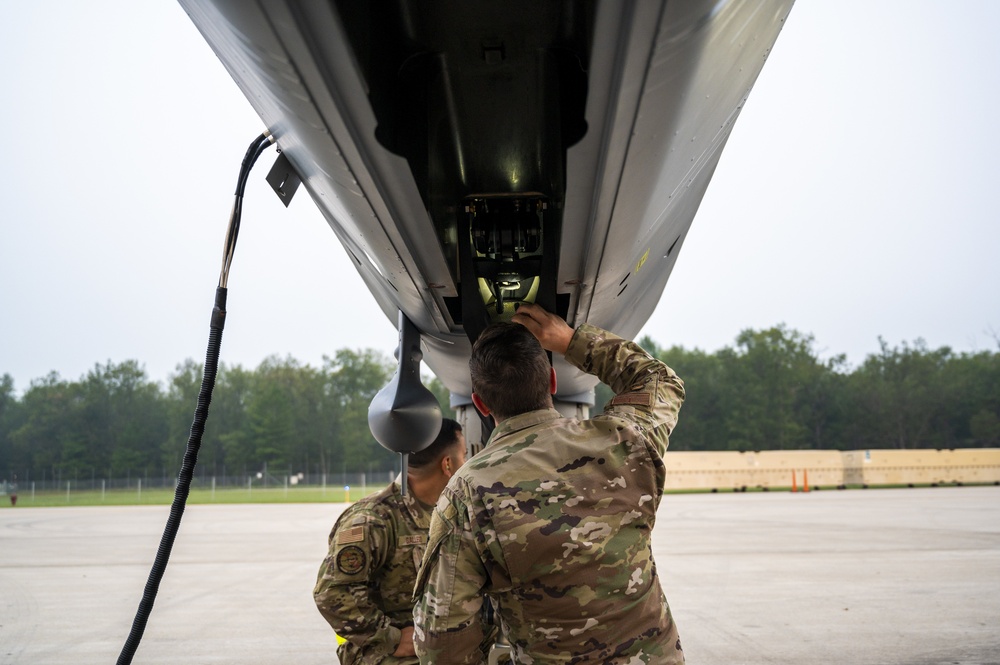 Preparing MQ-9 Reaper for morning launch