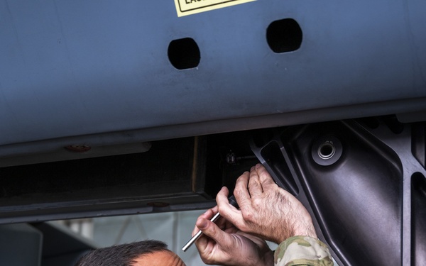 Preparing MQ-9 Reaper for morning launch