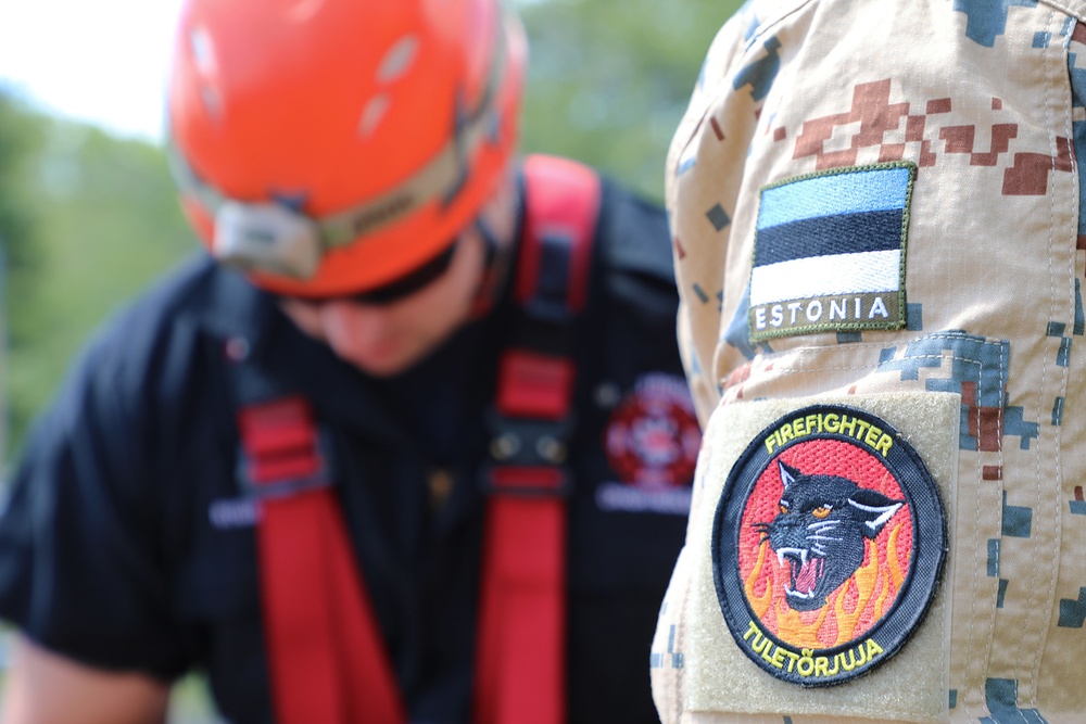 127th Civil Engineer Fire Department Trains on Repel Tower at Exercise Spartan