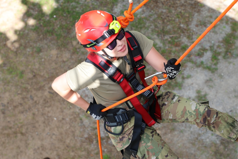 127th Civil Engineer Fire Department Trains on Repel Tower at Exercise Spartan