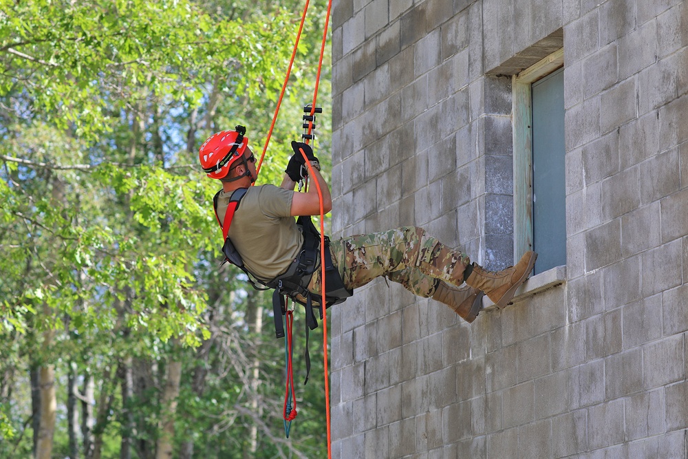 127th Civil Engineer Fire Department Trains on Repel Tower at Exercise Spartan