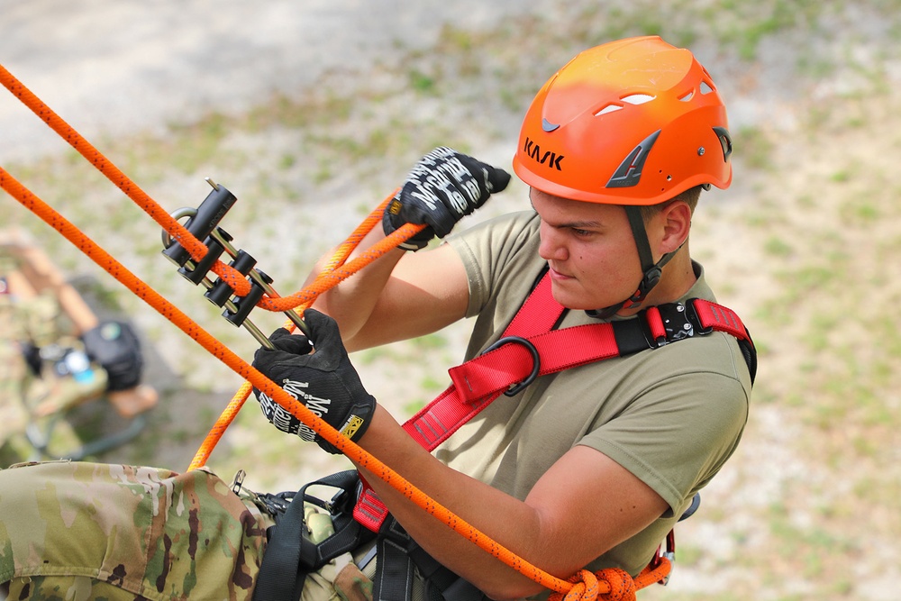 127th Civil Engineer Fire Department Trains on Repel Tower at Exercise Spartan