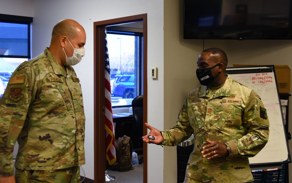 Chief Master Sergeant Maurice Williams visits Goldwater Air National Guard