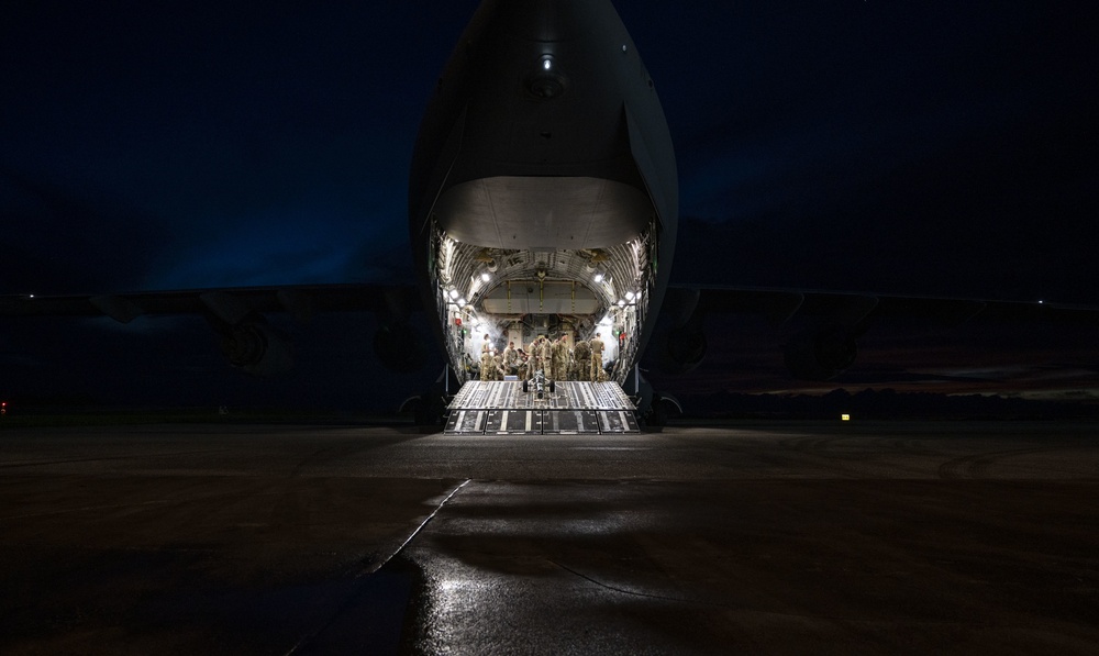 McChord C-17s support Airborne Operations over Indonesia during Garuda Shield 21