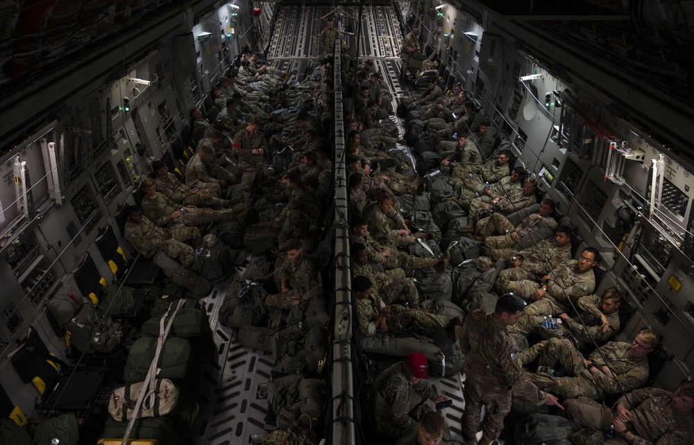 McChord C-17s support Airborne Operations over Indonesia during Garuda Shield 21