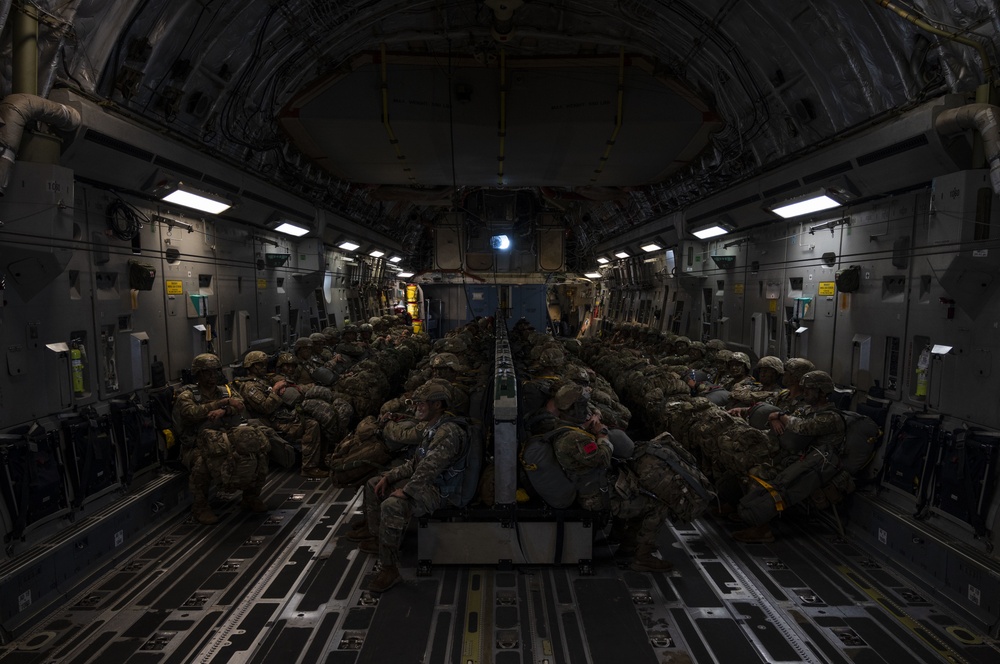 McChord C-17s support Airborne Operations over Indonesia during Garuda Shield 21