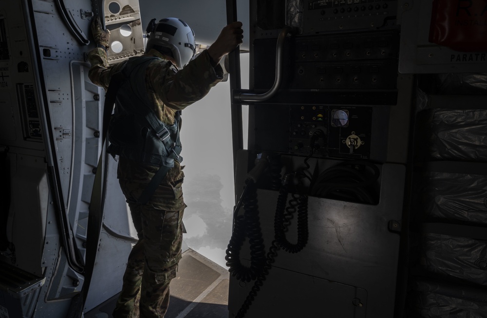 McChord C-17s support Airborne Operations over Indonesia during Garuda Shield 21