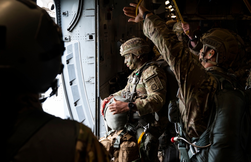 McChord C-17s support Airborne Operations over Indonesia during Garuda Shield 21