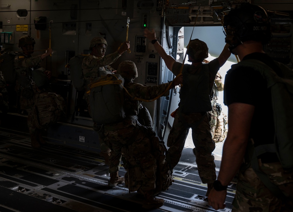 McChord C-17s support Airborne Operations over Indonesia during Garuda Shield 21