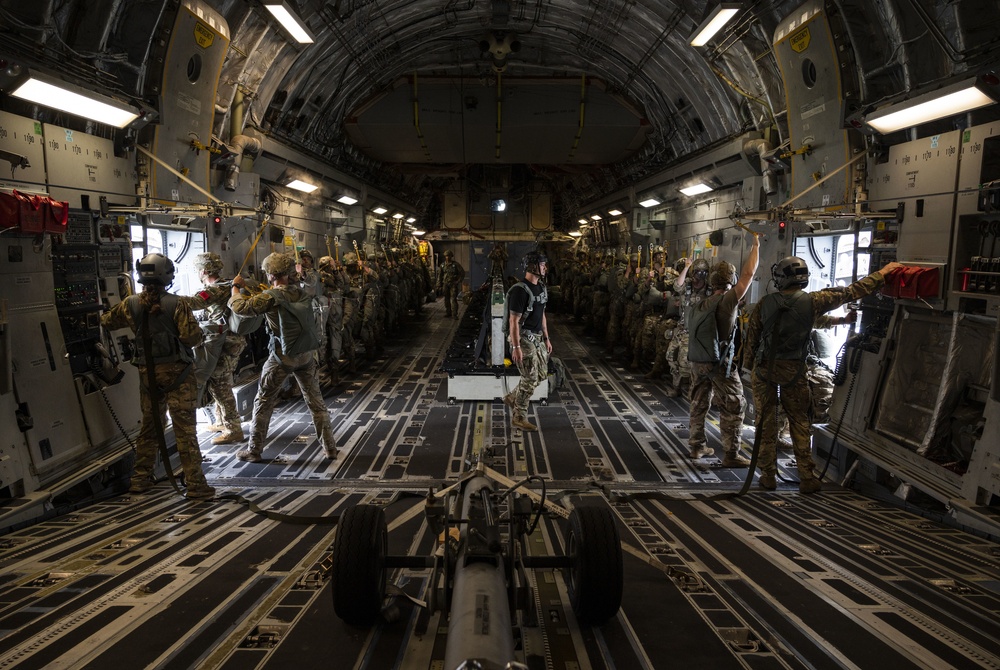 McChord C-17s support Airborne Operations over Indonesia during Garuda Shield 21