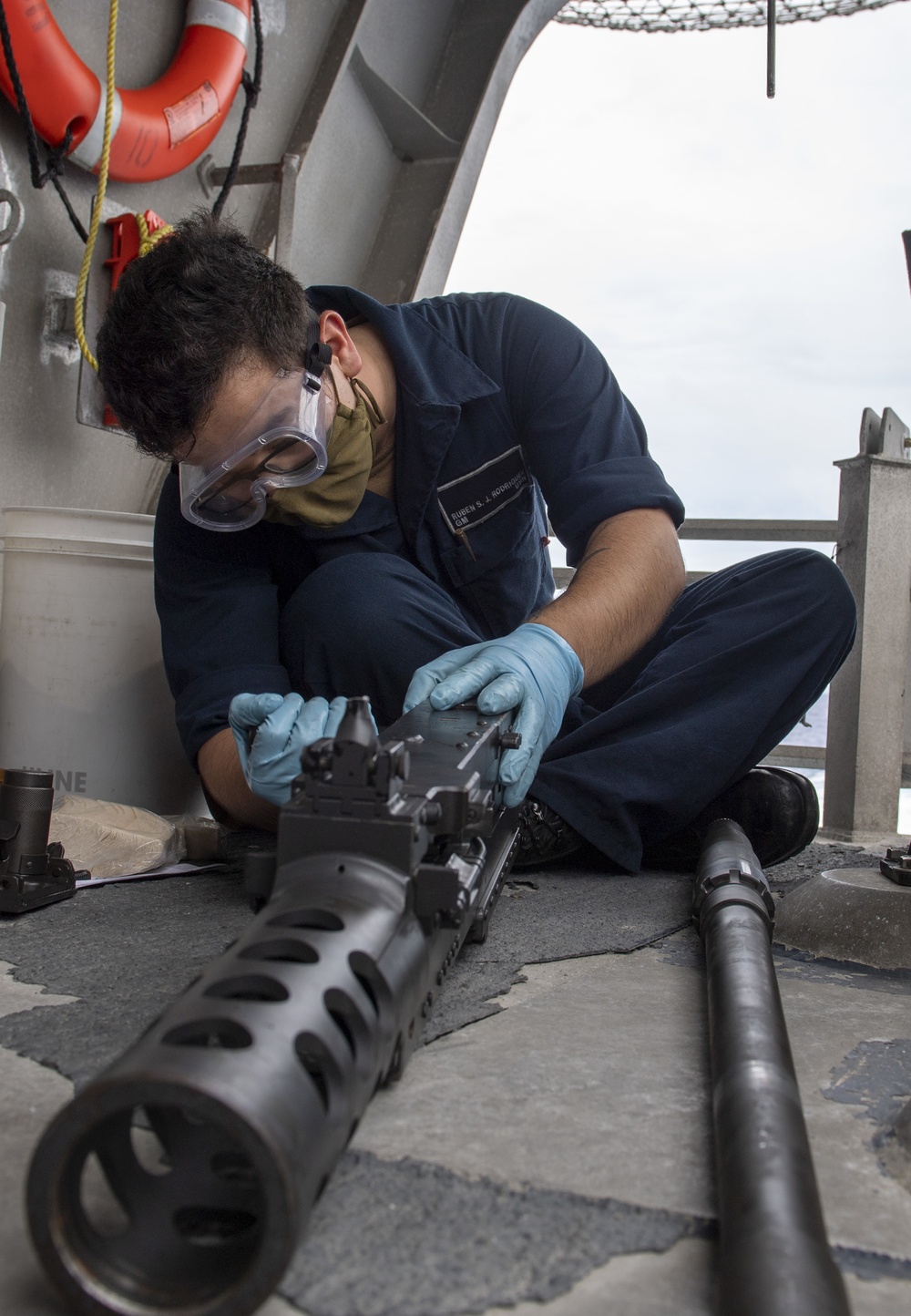 Machine Gun Maintenance aboard USS Jackson (LCS 6)