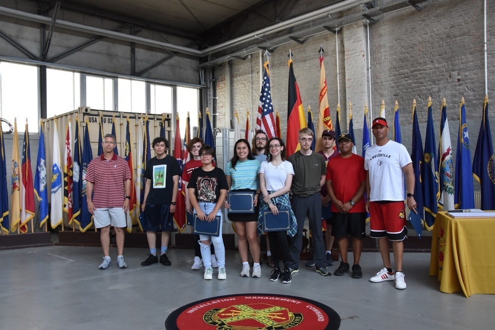 Garrison summer hires receive certificates for their participation