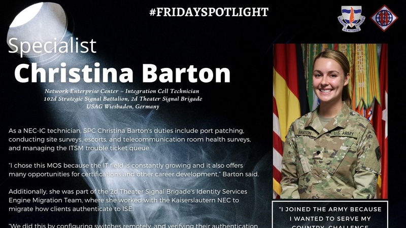 2d TSB's #FridaySpotlight - SPC Christina Barton