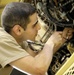 Task Force Phoenix, Bravo Company, 640th Aviation Support Battalion mechanics conducts CH-47 Chinook helicopter maintenance