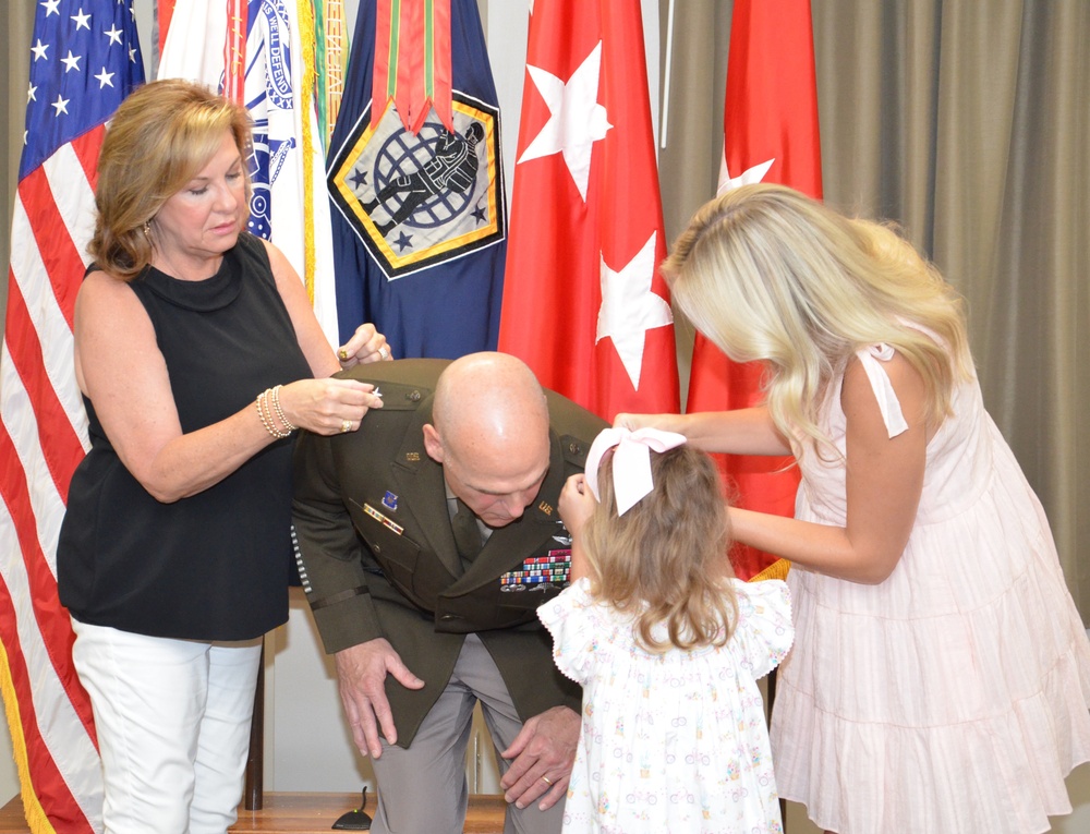 HRC commanding general pins second star