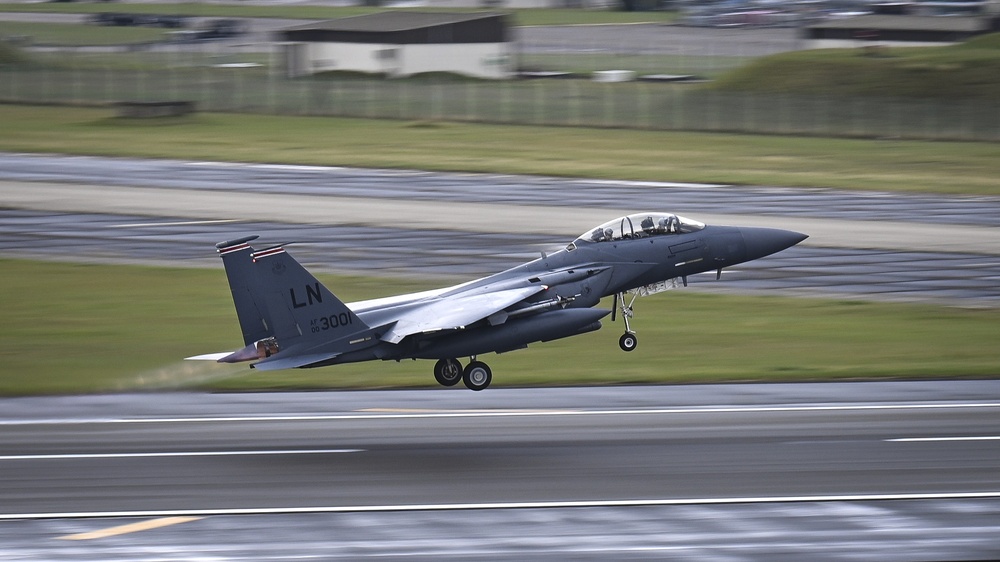 Liberty Wing F-15’s get an early start