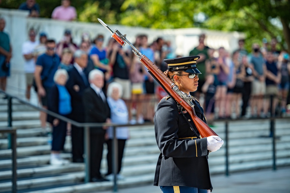 Defense POW/MIA Accounting Agency Participates in a Public Wreath-Laying at the Tomb of the Unknown Soldier